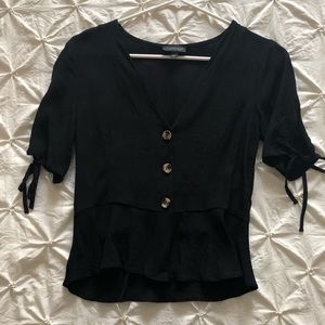 V-neck, peplum TopShop Blouse